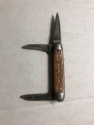 Vintage Imperial USA Pocket Knife 3 Blade Stag 3