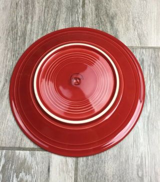 Vintage Fiesta Ware Dinner Plate Scarlet Red 10 1/2 10.  5 In Large Homer Laughlin 2