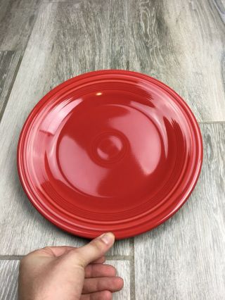 Vintage Fiesta Ware Dinner Plate Scarlet Red 10 1/2 10.  5 In Large Homer Laughlin 3