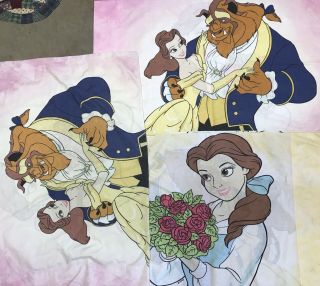 Vintage Disney Princess Beauty And The Beast Standard Pillowcase Belle Pillow
