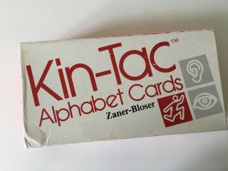 Vtg Kin - Tac Alphabet Cards Zaner - Bloser 26 Kinesthetic Tactile Cards & Guide 2