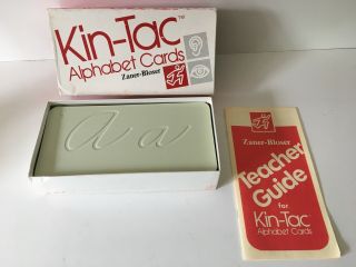 Vtg Kin - Tac Alphabet Cards Zaner - Bloser 26 Kinesthetic Tactile Cards & Guide 3