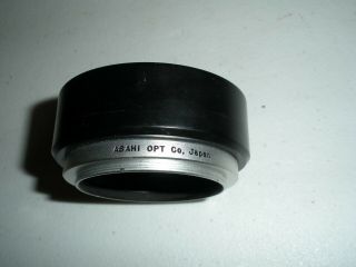 Vintage Asahi Pentax 55mm Lens Hood In Leather Zip Case