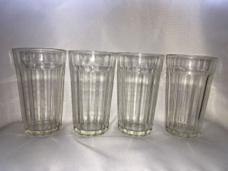 Vintage Federal Glass Tumblers Fluted 1950 