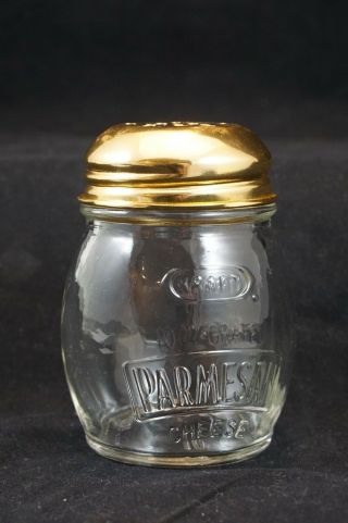 Vintage Kraft Parmesan Cheese Shaker - Glass With Gold Colored Lid
