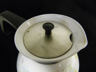Vintage Corning Ware 6 Cup Stove Top Tea Pot P - 104 Pastel Bouquet Pattern 5