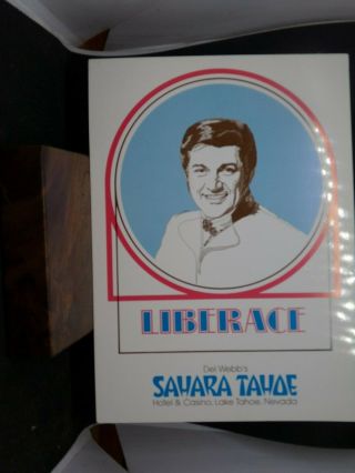 Vintage Sahara Tahoe Act Advertising Post Card " Liberace " 1979 5x7 (pc - 36)