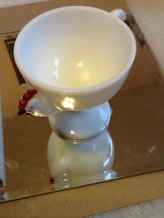 Vintage Westmoreland Milk Glass Rooster Custard Cup