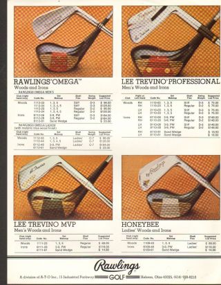 1970s Vintage Ad Sheet 1139 - Golf Clubs - Lee Travino