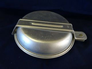 Vintage 5 - Piece Aluminum Camping Mess Kit - Frying Pan/bowl/pot With Lid/handle -