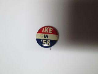 Vintage Collectible Pinback Button Pin Ike In 