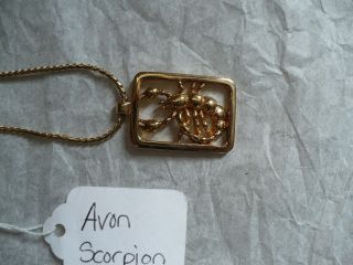 Vintage Avon Necklace Scorpion Scorpio Zodiac Gold Tone Men 