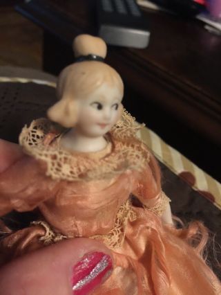 Antique Vintage Victorian Porcelain Mini Little Girl Doll
