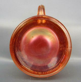 Dugan VINTAGE BANDED Marigold Carnival Glass Mug 6384 4