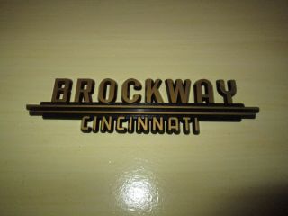 Vintage Plastic Car Dealership Decal Emblem Brockway Cincinnati
