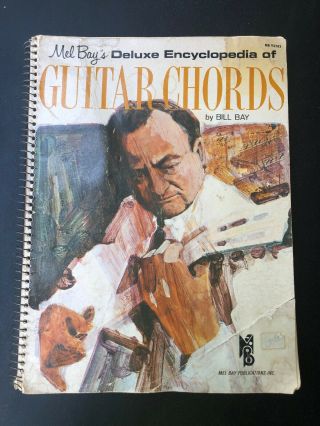 Vtg 1971 Mel Bays Deluxe Encyclopedia Of Guitar Chords Spiral Book Beginner&pro