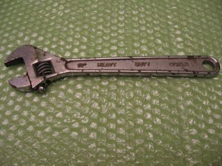Vintage Adjustable Wrench " Chrome Vanadium Steel " - 10 " Heavy Duty 170c10m