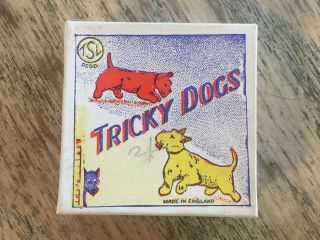 Vtg 1950s Tricky Dogs Plastic Magnet Black White Terrier Magic Trick By Tsl Uk
