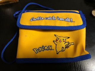 Vintage Nintendo Game Boy Color Pokemon Pikachu Carrying Travel Case Yellow