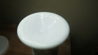 Westmoreland White Milk Glass Paneled Grape Vase 9 1/4 