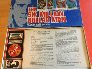 The Six Million Dollar Man Board Game Vintage 1975 Parker Brothers Complete 3