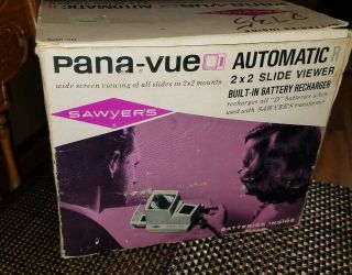 Vintage Sawyers Pana - Vue Automatic 2x2 Slide Viewer Wide Screen Viewing