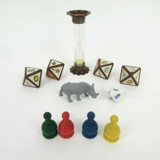 Vintage 1995 Jumanji Board Game Replacement Rhino Dice Movers Timer Piece Part