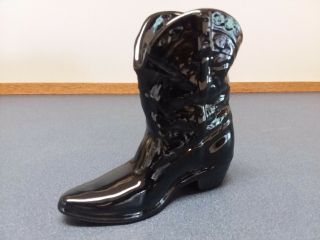 Vintage Frankoma Black Cowboy Boot 134