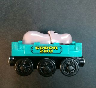 Vtg Sodor Zoo Open Mouth Hippo Zoo Car Wood Train Wooden Thomas & Friends Tank