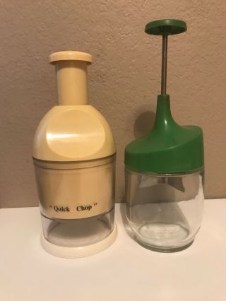 Rare Vintage Gemco Green/glass Base And Chef 