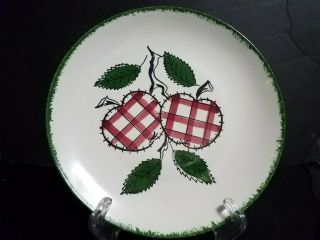 Vintage Blue Ridge Southern Pottery Plaid Apple Tartan 8.  5 " Salad Luncheon Plate