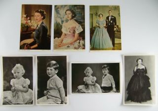 Vintage British Royal Family Postcards Anne Margaret Charles Elizabeth