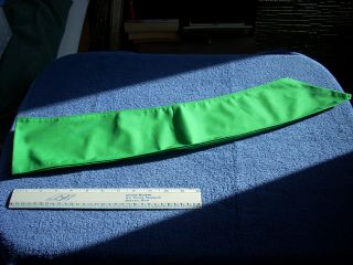 Vintage Girl Scout Badge Sash - Juniors - Bright Green - 1987 - 94 - Medium Length