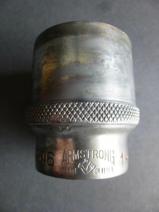 Vintage Armstrong H - 1246 1 - 7/16 " 12 Point Socket 3/4 " Drive Usa