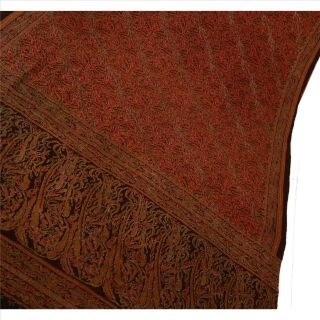 Tcw Vintage Saree Pure Silk Hand Beaded Craft 5 Yd Fabric Premium Zari Sari 3