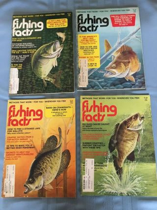 4 Vintage Fishing Facts Magazines Jan Feb March June 1978