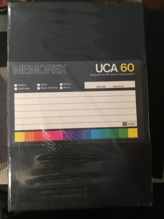 Memorex Uca 60 U - Matic Vintage 3/4 Inch Video Tape & In Wrapping