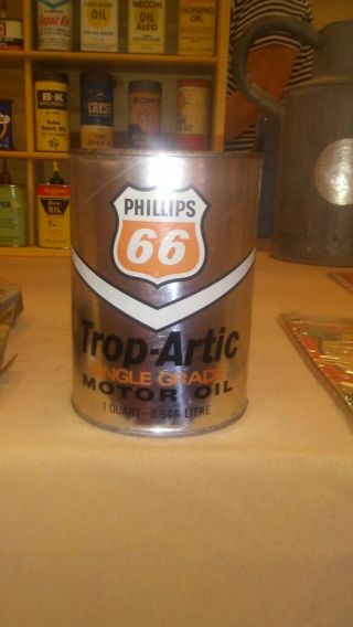 Vintage Phillips 66 Trop - Artic Motor Oil Can