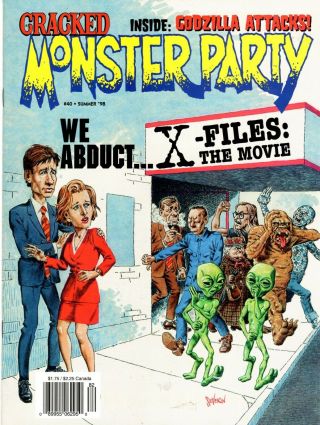 Vintage Cracked Monster Party The X - Files Movie Summer 1998 Issue