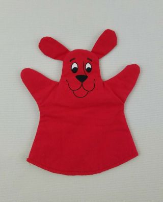 Vtg Clifford The Big Red Dog Fabric 8 " Hand Puppet / Toy Pretend Play