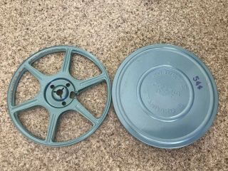 Vintage Compco 8mm Film Metal Blue Reel 200ft With Collectible Camera Tin