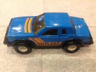 Vintage 5 " Buddy L Oldsmobile Cutlass,  Blue With Orange Stickers Made In Japan