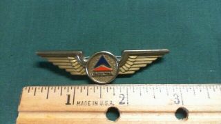 Vintage Plastic Delta Air Lines Badge Jr Pilot Flight Attendant Wings Pin DV15 3