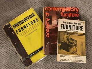 6 Vintage Books On Woodworking,  Furniture & How To Make It - Mid - Century Modern