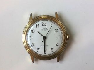 Vintage Timex Men’s Gold - Tone Electric Dynabeat Quartz Watch