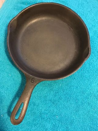 Vintage Wagner Ware Cast Iron No 6,  9 Inch Skillet Made In Usa " F " Seasoned