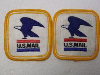 2 Vintage Postal Post Office Uniform Patches