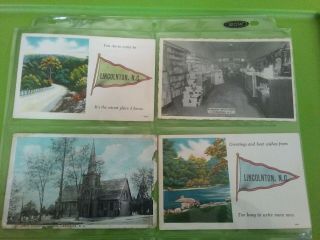 Four Vintage Post Cards,  Lincolnton,  N.  C.