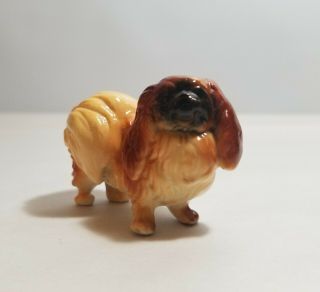 Vintage Pekingese Dog Figurine Bone China Japan