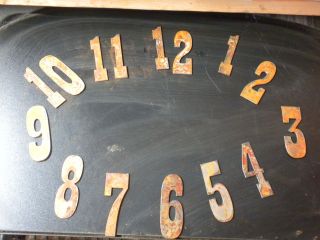 3 Inch Rough Rusty Metal Vintage Western Number Full Clock Face Set (1 - 12)